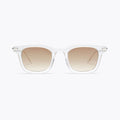 UV GLASSSES Clear Frame Sunglasses with Brown Gradient Lenses