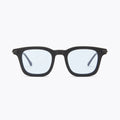 UV GLASSSES Matte Black Square Sunglasses with Light Blue Lenses