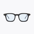 UV GLASSSES Matte Black Square Sunglasses with Blue Lenses