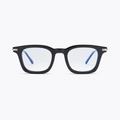 UV GLASSSES Black Square Sunglasses with Blue-Tinted Lenses