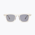 UV GLASSSES Transparent Frame Square Sunglasses with Grey Lenses